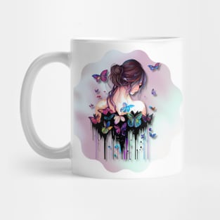 Girl with Butterflies 5 Mug